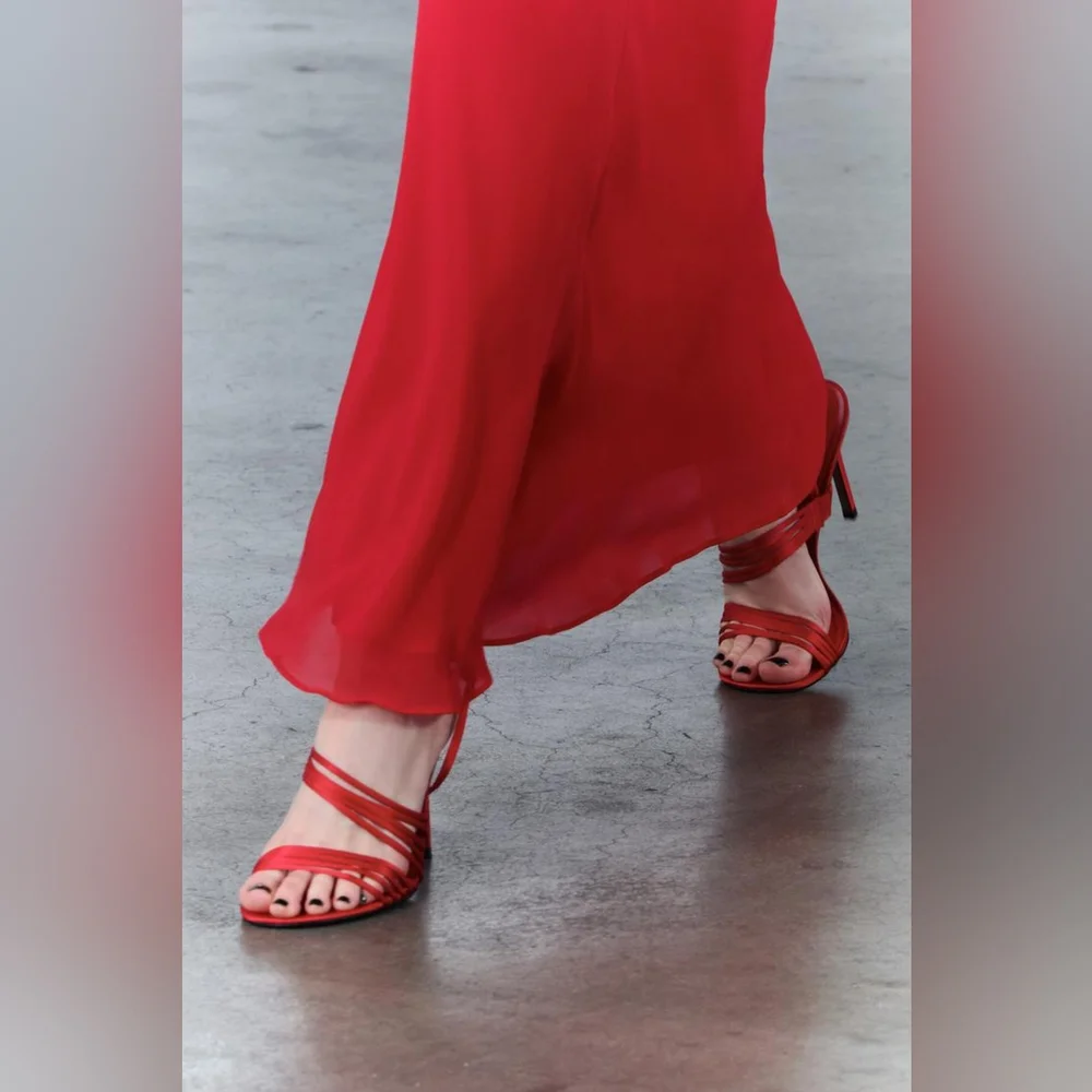 ZARA HEELED STRAPPY SANDALS